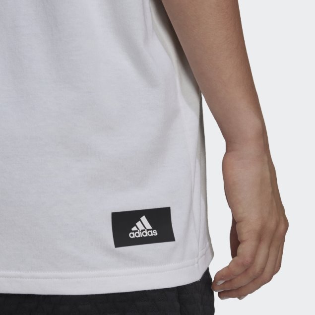 Camiseta Blanca Con Gráfico De Iconos De Futuro Adidas