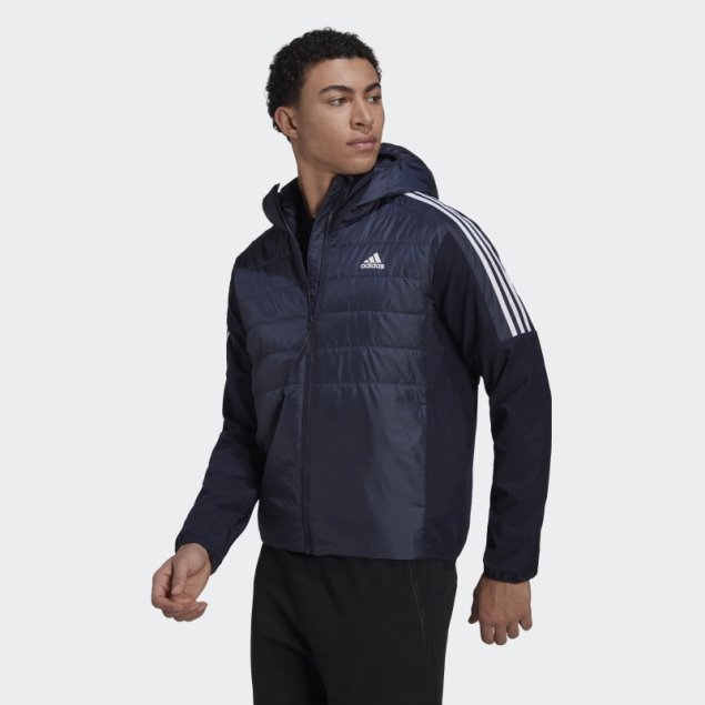 Chaqueta Híbrida Con Capucha Y Aislamiento Adidas Essentials De Tinta