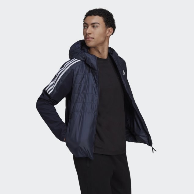 Chaqueta Híbrida Con Capucha Y Aislamiento Adidas Essentials De Tinta