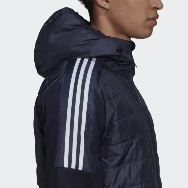 Chaqueta Híbrida Con Capucha Y Aislamiento Adidas Essentials De Tinta