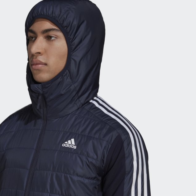 Chaqueta Híbrida Con Capucha Y Aislamiento Adidas Essentials De Tinta