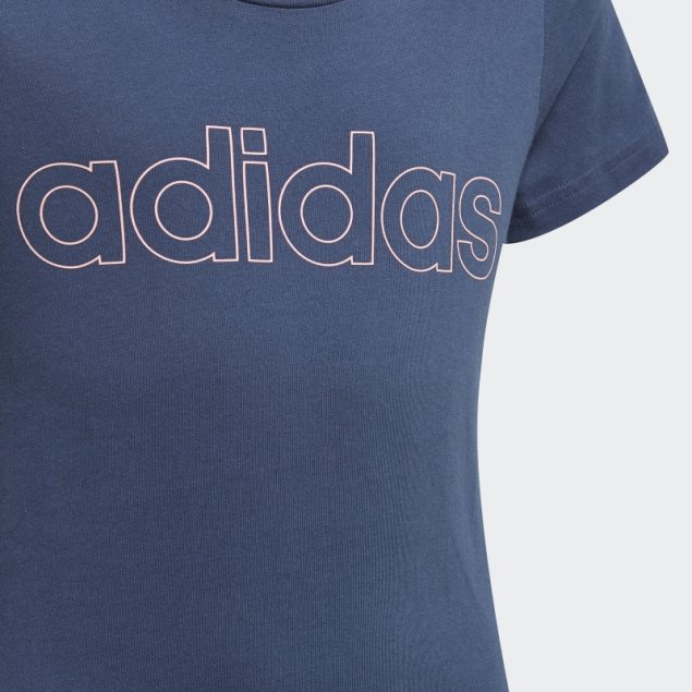 Camiseta Adidas Essentials Azul Marino Caliente