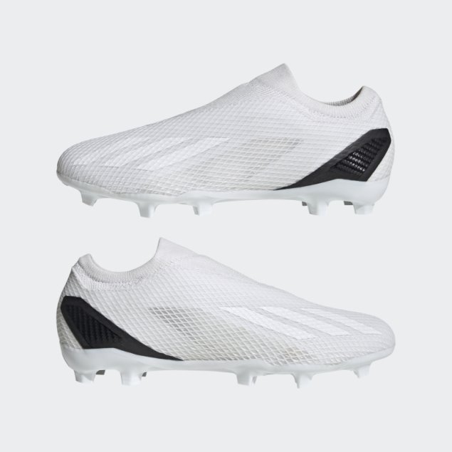 X Speedportal.3 Tacos De Fútbol Para Terreno Firme Sin Cordones Adidas Blanco