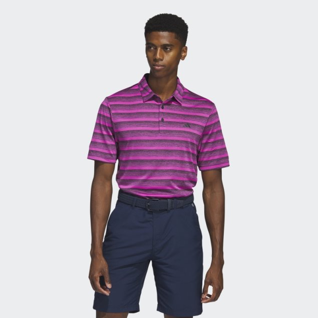 Polo Negro Rayas Bicolor Adidas