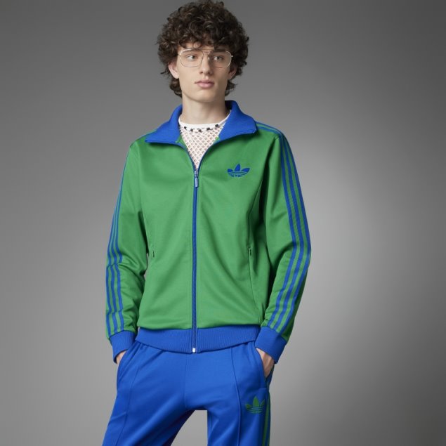 Sudadera Adicolor Heritage Now Rayas Verde Adidas