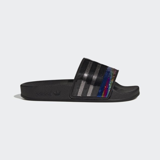 Chanclas Adidas Adilette Plateadas