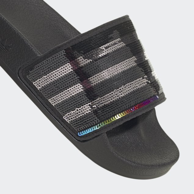 Chanclas Adidas Adilette Plateadas