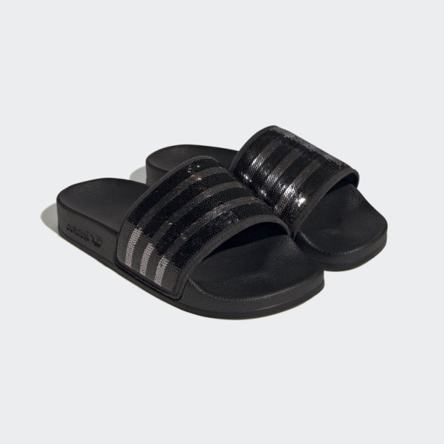 Chanclas Adidas Adilette Plateadas