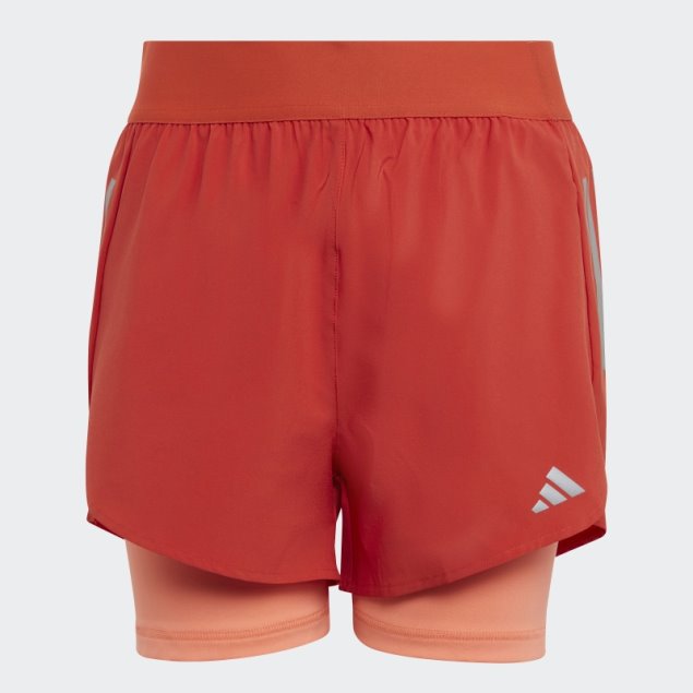 Adidas Shorts Rojos Dos En Uno Aeroready