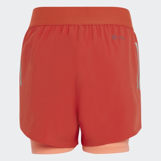 Adidas Shorts Rojos Dos En Uno Aeroready