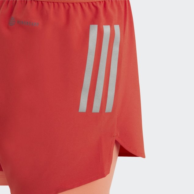 Adidas Shorts Rojos Dos En Uno Aeroready