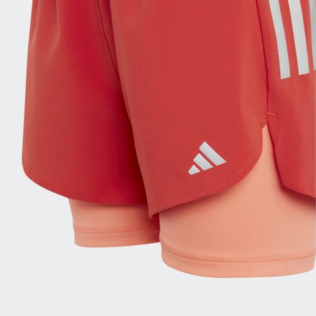 Adidas Shorts Rojos Dos En Uno Aeroready
