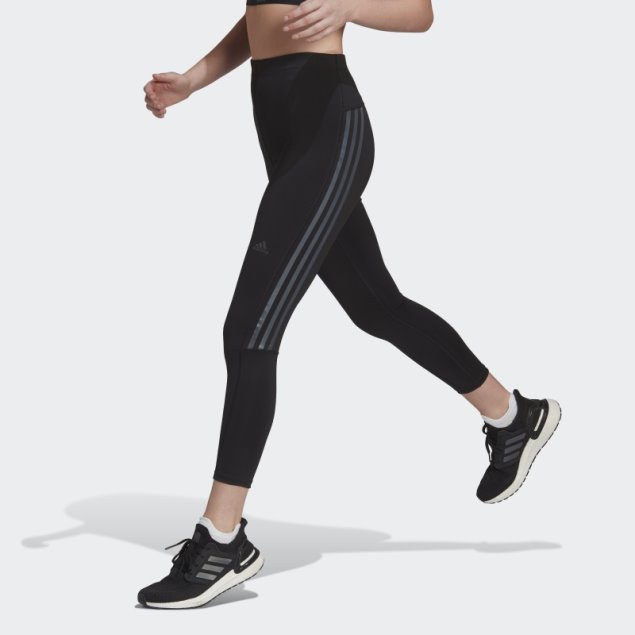 Adidas Run Icons 3 Rayas 7/8 Leggings De Running Negros