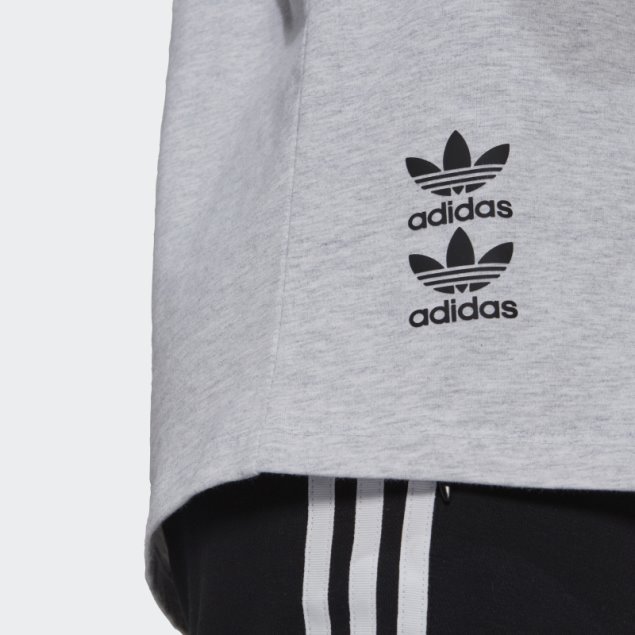 Camiseta Adidas Logo Play Gris Claro Jaspeado