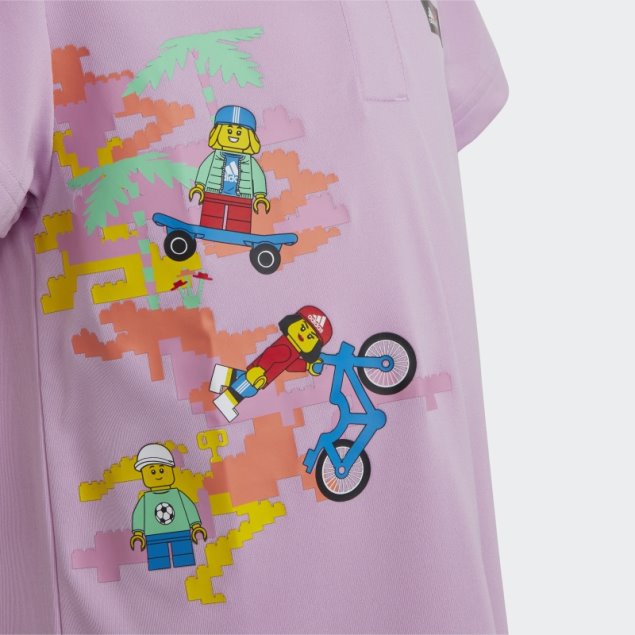 Adidas X Lego Play Polo Vestido Lila Caliente