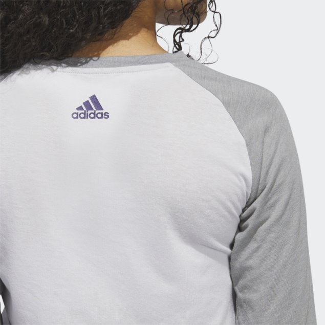 Camiseta Adidas Manga 3/4 Baseball Gris