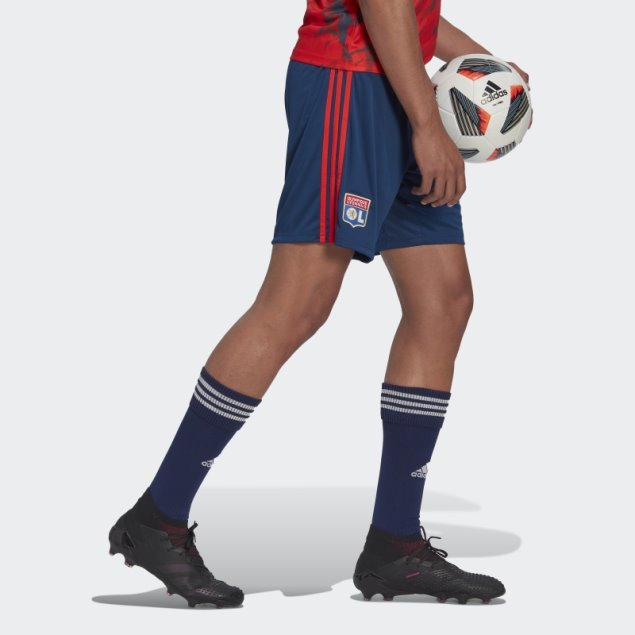 Pantalón Corto Adidas Olympique Lyonnais 22/23 Segunda Equipación Azul Misterio