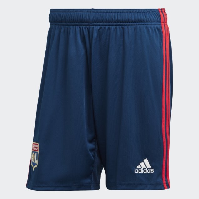 Pantalón Corto Adidas Olympique Lyonnais 22/23 Segunda Equipación Azul Misterio