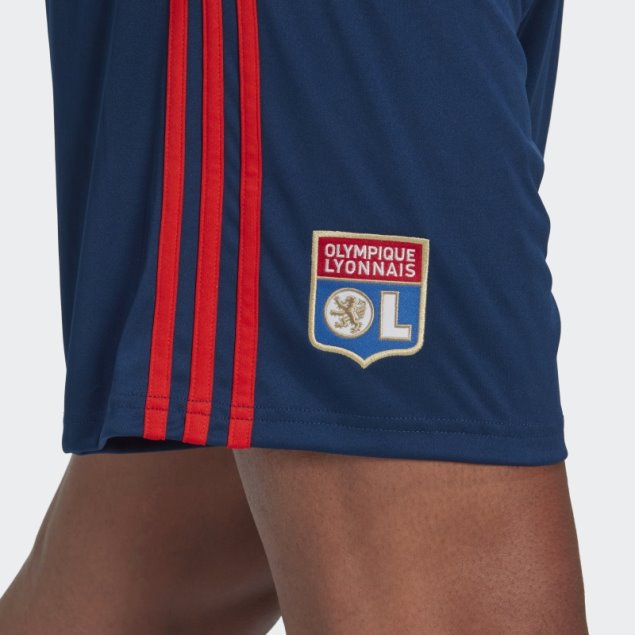 Pantalón Corto Adidas Olympique Lyonnais 22/23 Segunda Equipación Azul Misterio