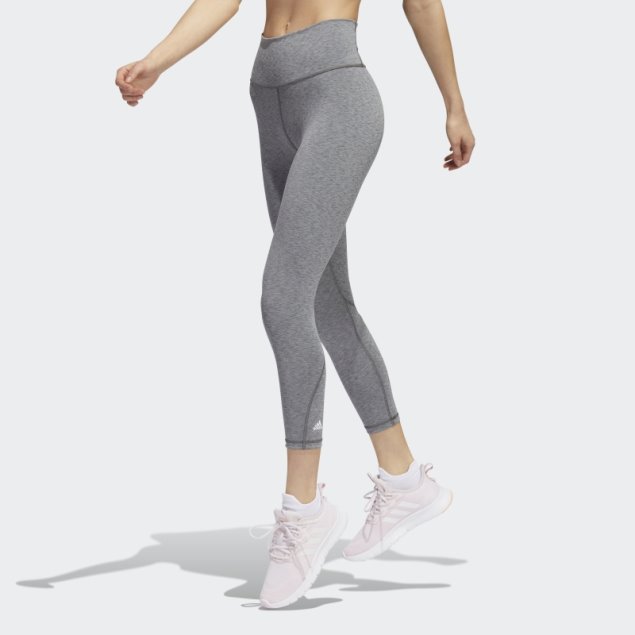 Leggings Adidas Optime Training 7/8 Gris Oscuro Jaspeado