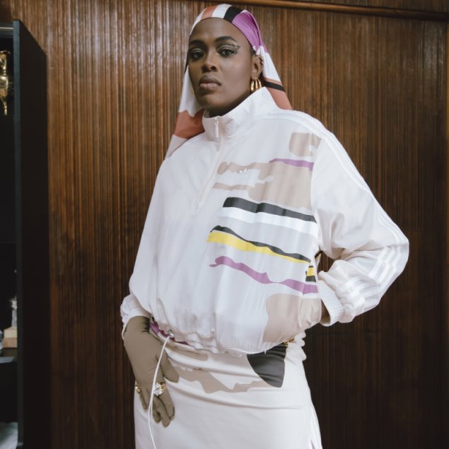 Sudadera Adidas Ecru Tint Thebe Magugu (talla Grande)