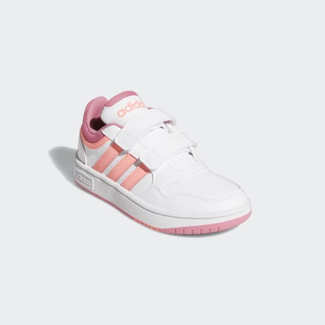 Adidas Hoops Lifestyle Zapatillas De Baloncesto Con Velcro Blanco
