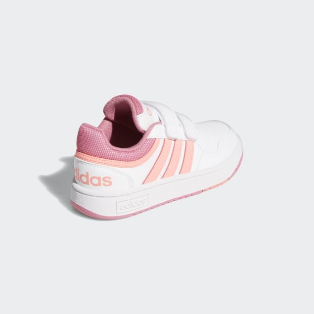 Adidas Hoops Lifestyle Zapatillas De Baloncesto Con Velcro Blanco