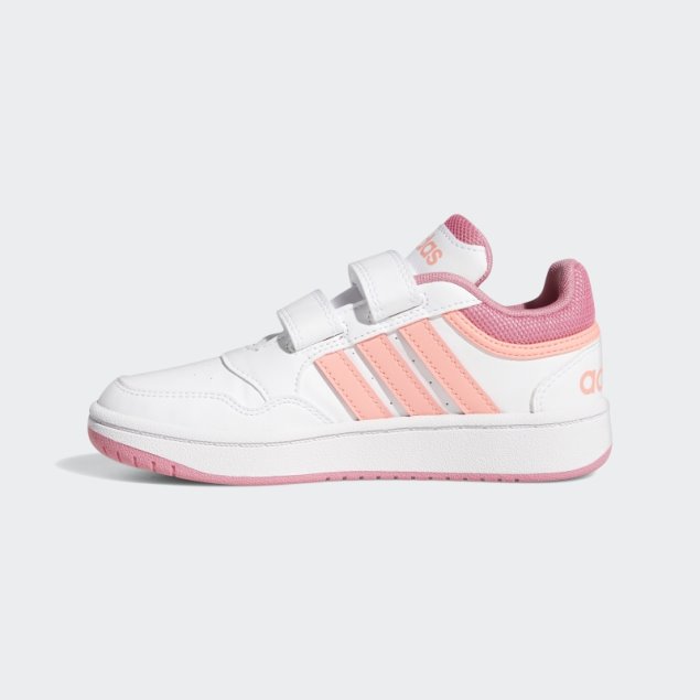 Adidas Hoops Lifestyle Zapatillas De Baloncesto Con Velcro Blanco