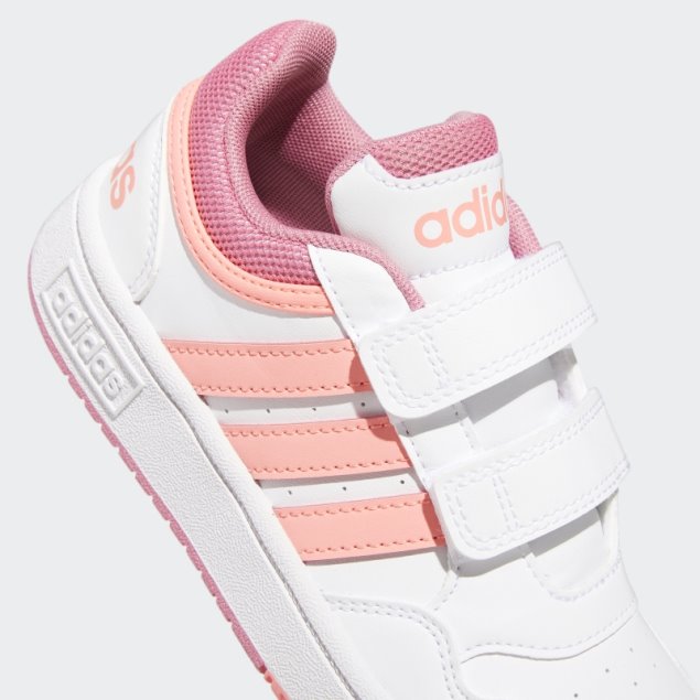 Adidas Hoops Lifestyle Zapatillas De Baloncesto Con Velcro Blanco