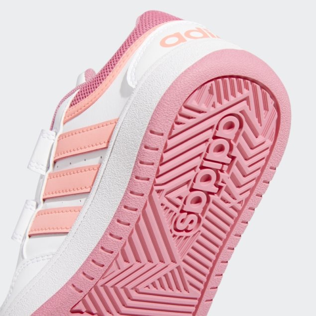 Adidas Hoops Lifestyle Zapatillas De Baloncesto Con Velcro Blanco