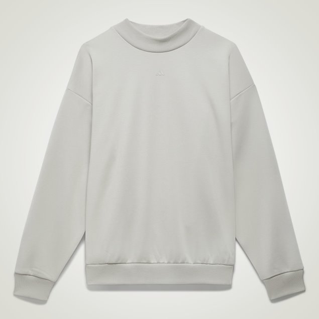 Sudadera Adidas Basketball Crew Gris Metal