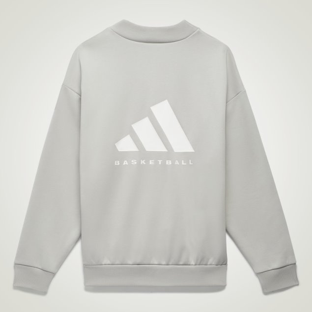 Sudadera Adidas Basketball Crew Gris Metal