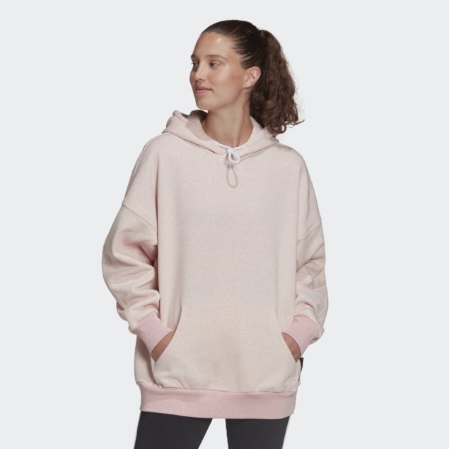 Sudadera Con Capucha Adidas Sportswear Studio Lounge Fleece Hot Botanic Pink Mel