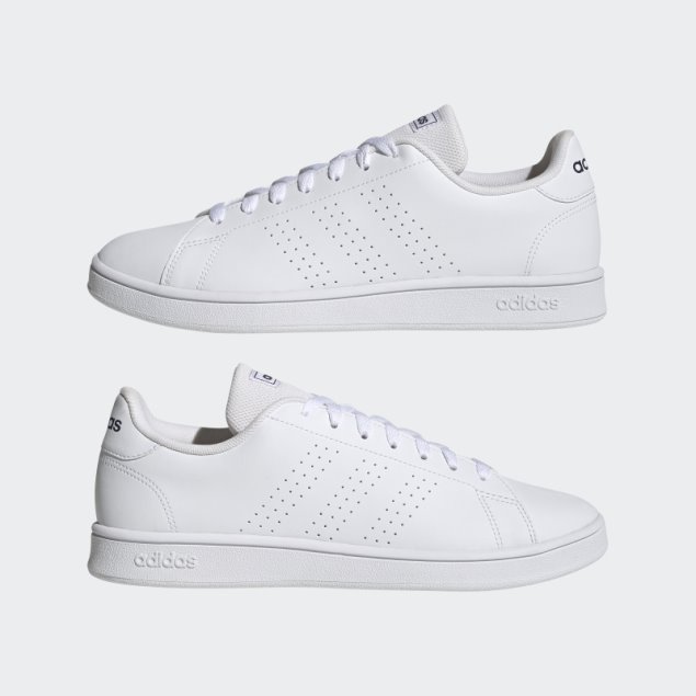 Blanco Adidas Advantage Base Court Zapatos De Estilo De Vida