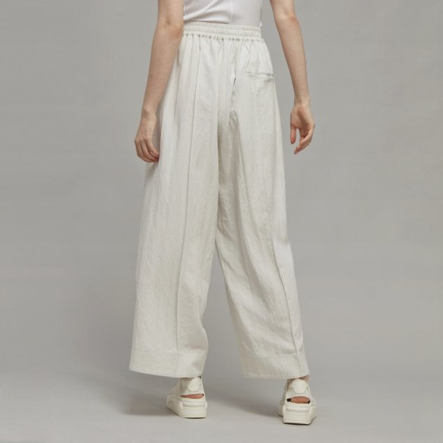 Adidas Y-3 Pantalones Anchos De Sarga Arrugada