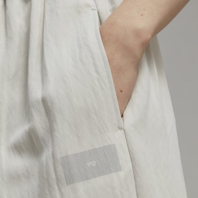 Adidas Y-3 Pantalones Anchos De Sarga Arrugada