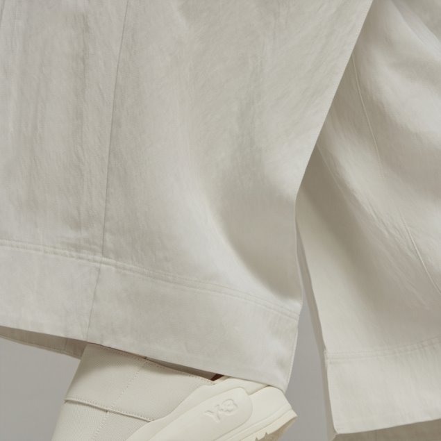 Adidas Y-3 Pantalones Anchos De Sarga Arrugada