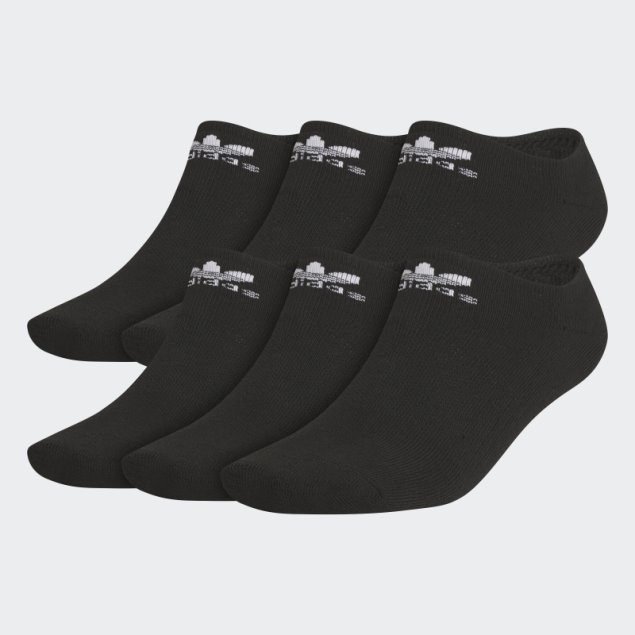 Adidas Unisex Originals Trefoil 6-pack No Show Negro Blanco