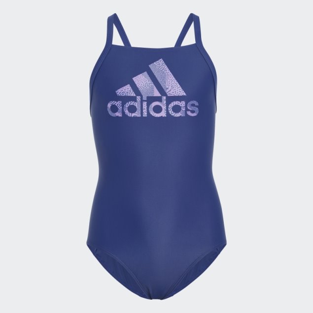 Bañador Adidas Con Logo Grande En Azul Victoria