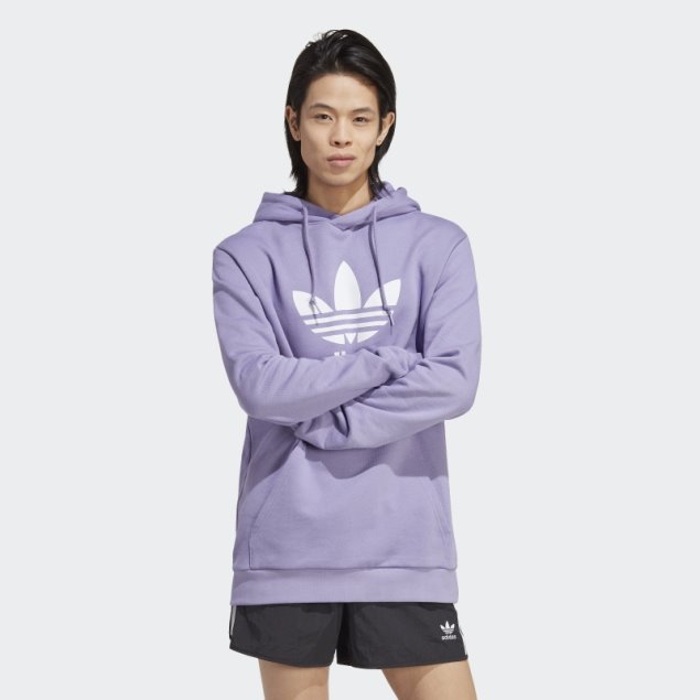 Adidas Sudadera Con Capucha Adicolor Classics Trefoil Lila