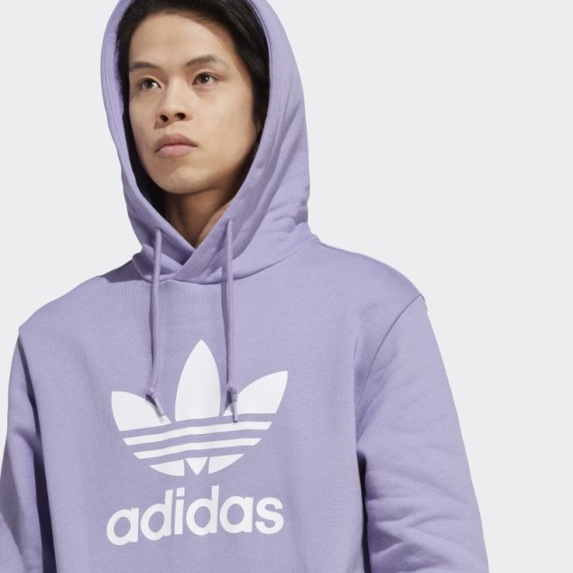 Adidas Sudadera Con Capucha Adicolor Classics Trefoil Lila