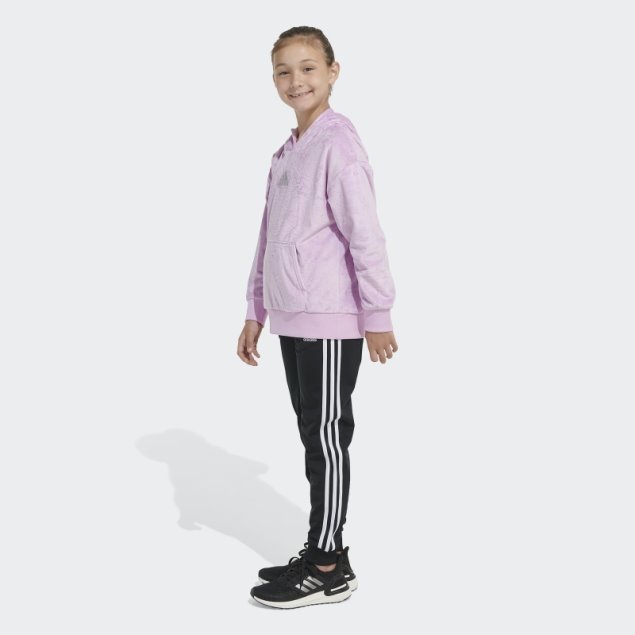 Adidas Acogedora Sudadera Con Capucha De Lana Lila