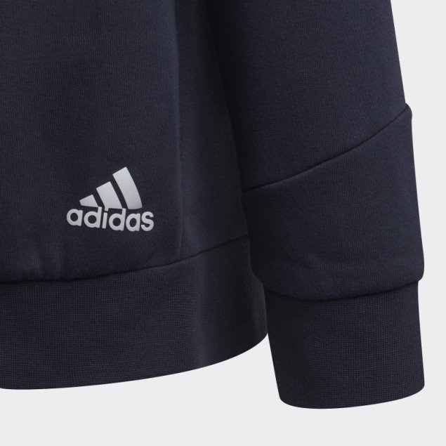 Adidas Sudadera Con Capucha De 3 Rayas En Azul Marino Con íconos Del Futuro