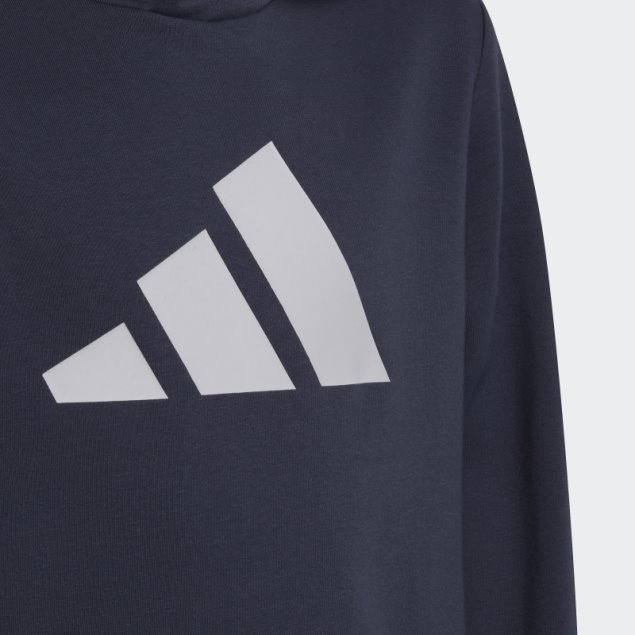 Adidas Sudadera Con Capucha De 3 Rayas En Azul Marino Con íconos Del Futuro