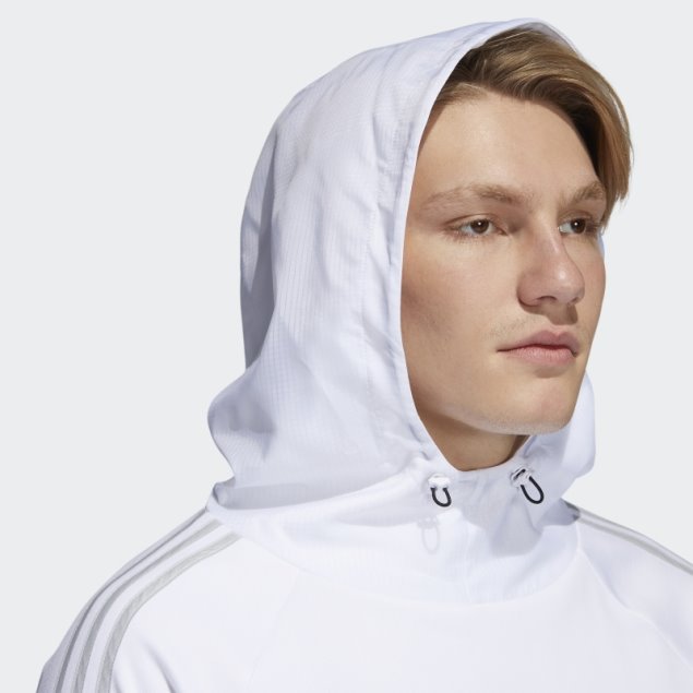 Adidas Sudadera Con Capucha 3 Rayas Blanco Cold.rdy