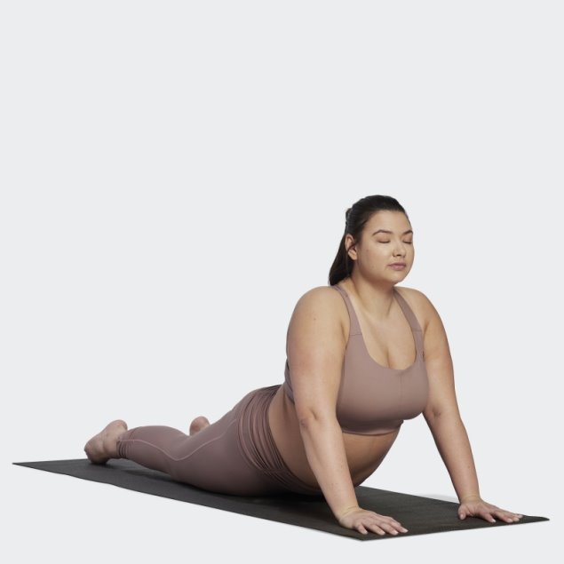 Sujetador Morado Coreflow De Sujeción Media (talla Grande) Adidas