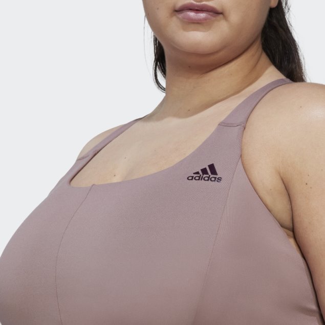 Sujetador Morado Coreflow De Sujeción Media (talla Grande) Adidas