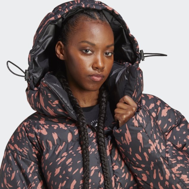 Tierra Adidas By Stella Mccartney Chaqueta De Invierno Acolchada Estampada De Longitud Media Moda