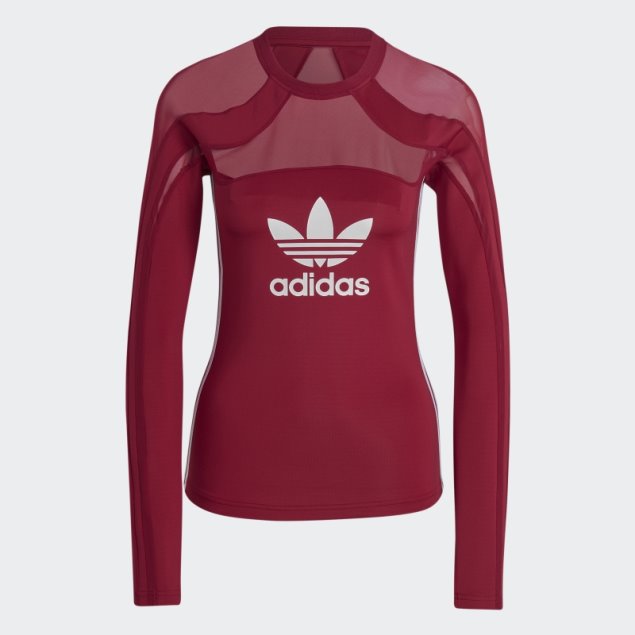 Top Adicolor Trefoil Malla Adidas Burdeos