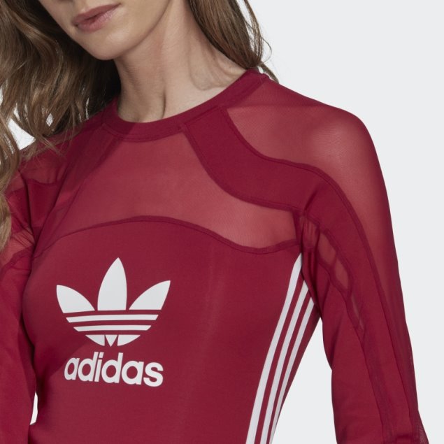 Top Adicolor Trefoil Malla Adidas Burdeos